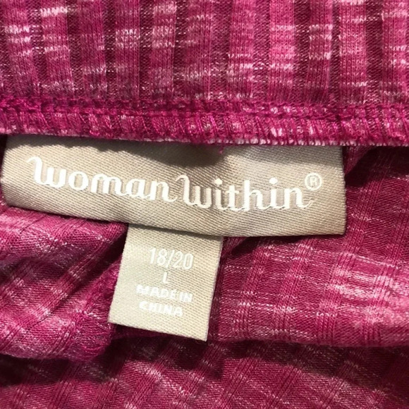 WOMAN WITHIN Fuchsia Heathered Skirt - Picture 6 of 8